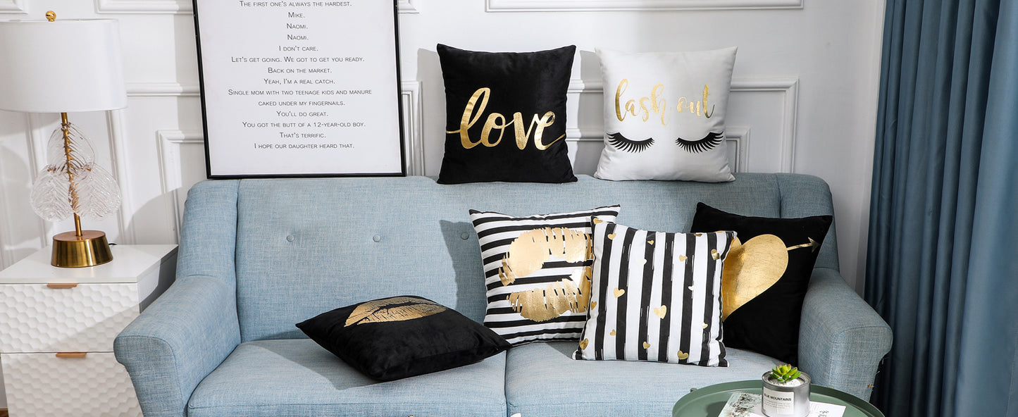 Glam Gold Pillow Sham Set, 4pc