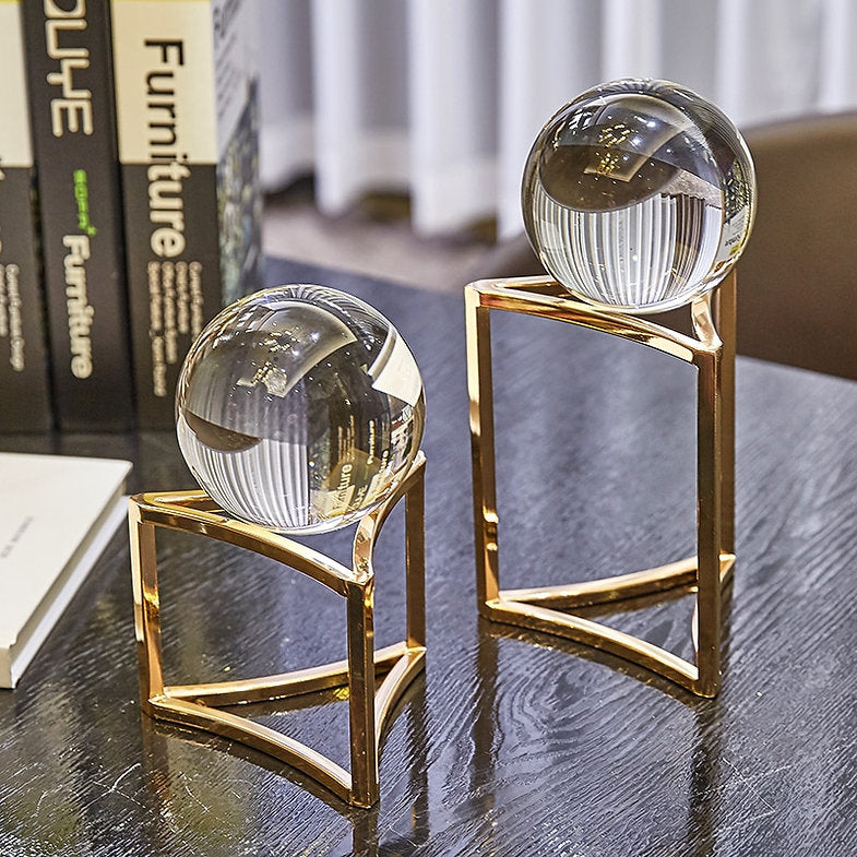 Gold Crystal Ball Stand