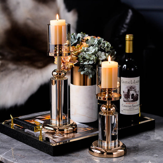 Crystal Clear Base Candle Holder