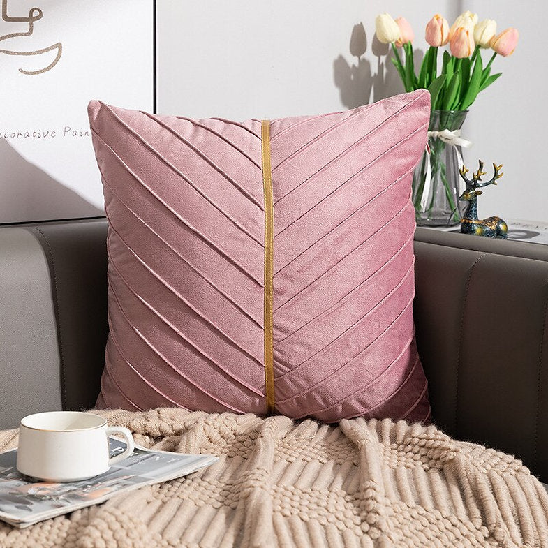 Velvet Pleated Pillow Cover