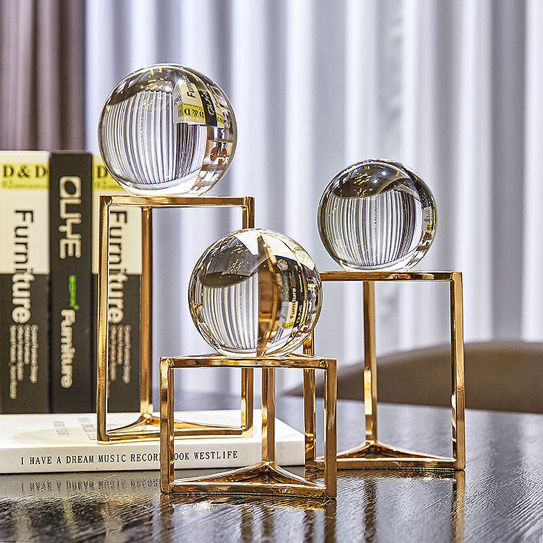 Gold Crystal Ball Stand