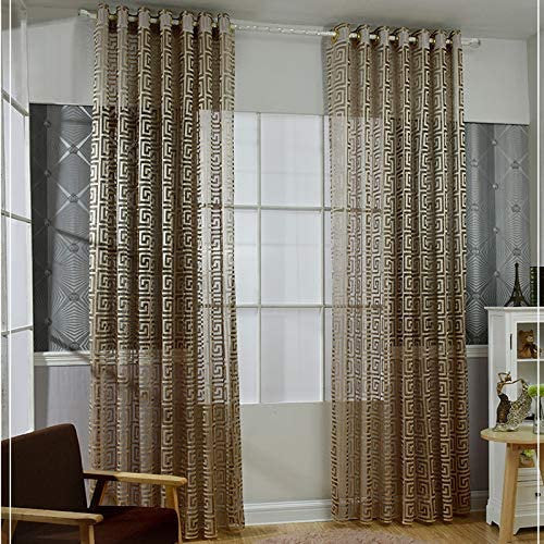 Jacquard Luxury Tulle Curtains,2 Panel