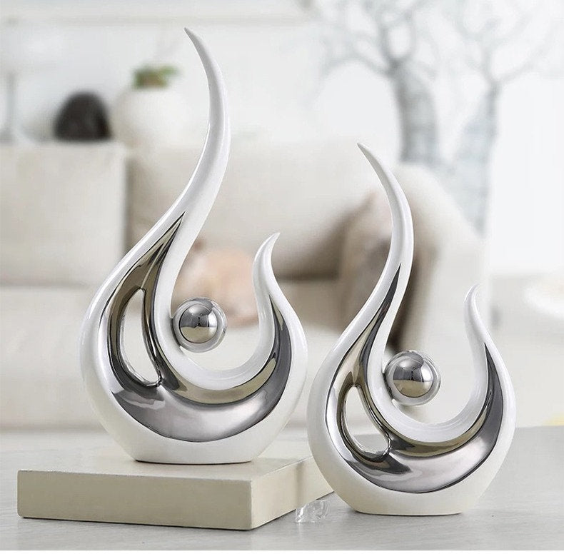 Light Luxury Flare Ceramic Sculpture  Set