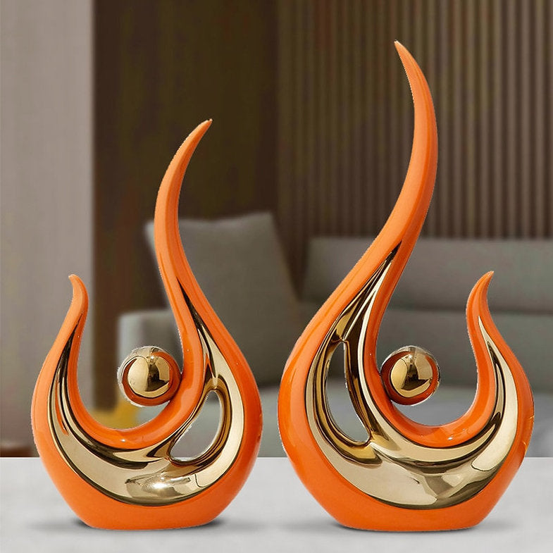 Light Luxury Flare Ceramic Sculpture  Set