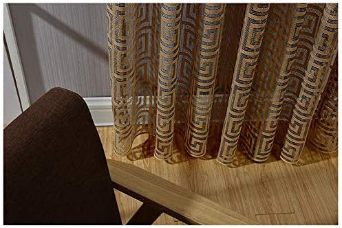 Jacquard Luxury Tulle Curtains,2 Panel