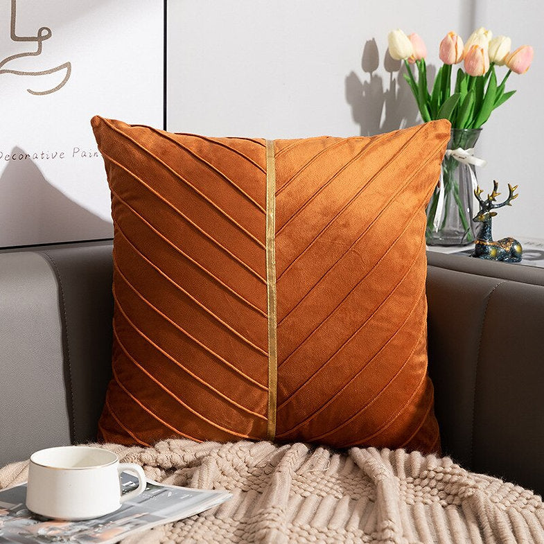 Velvet Pleated Pillow Cover