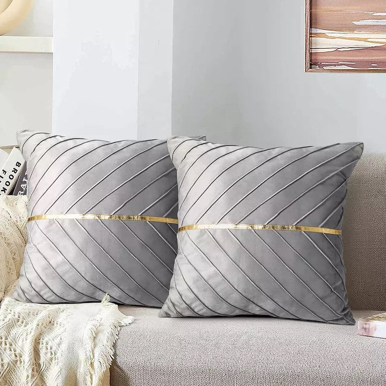 Velvet Pleated Pillow Cover