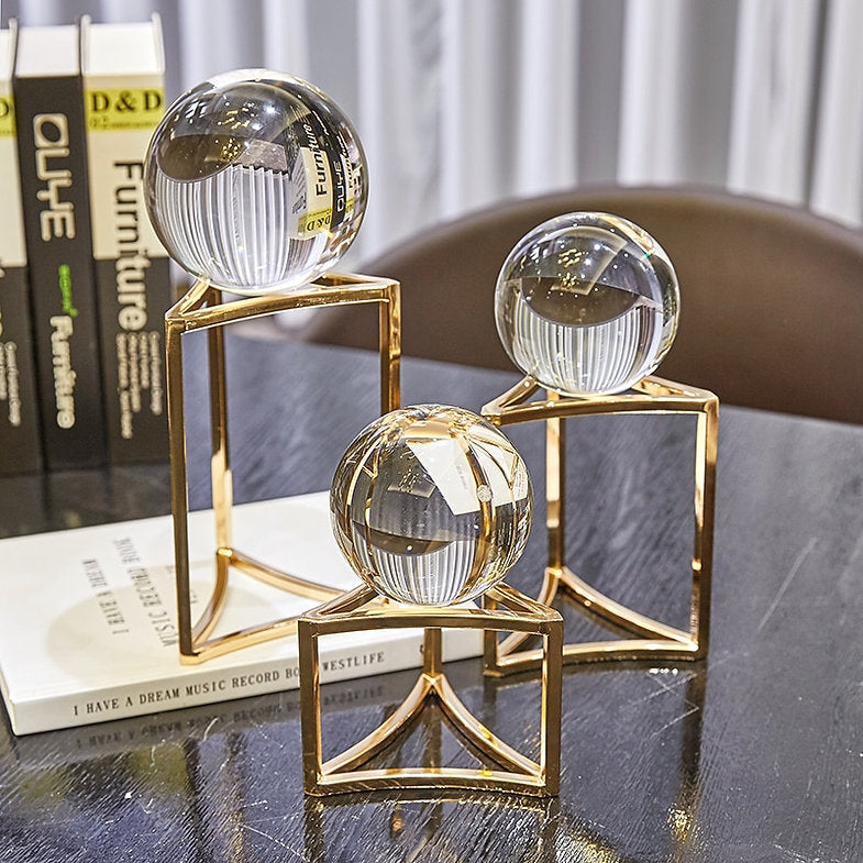 Gold Crystal Ball Stand