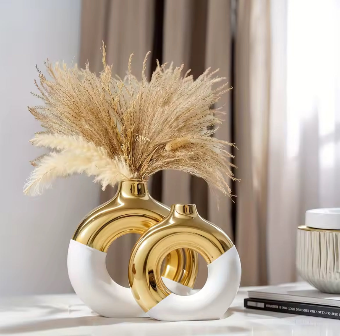 2 Tone Boho Vase Set