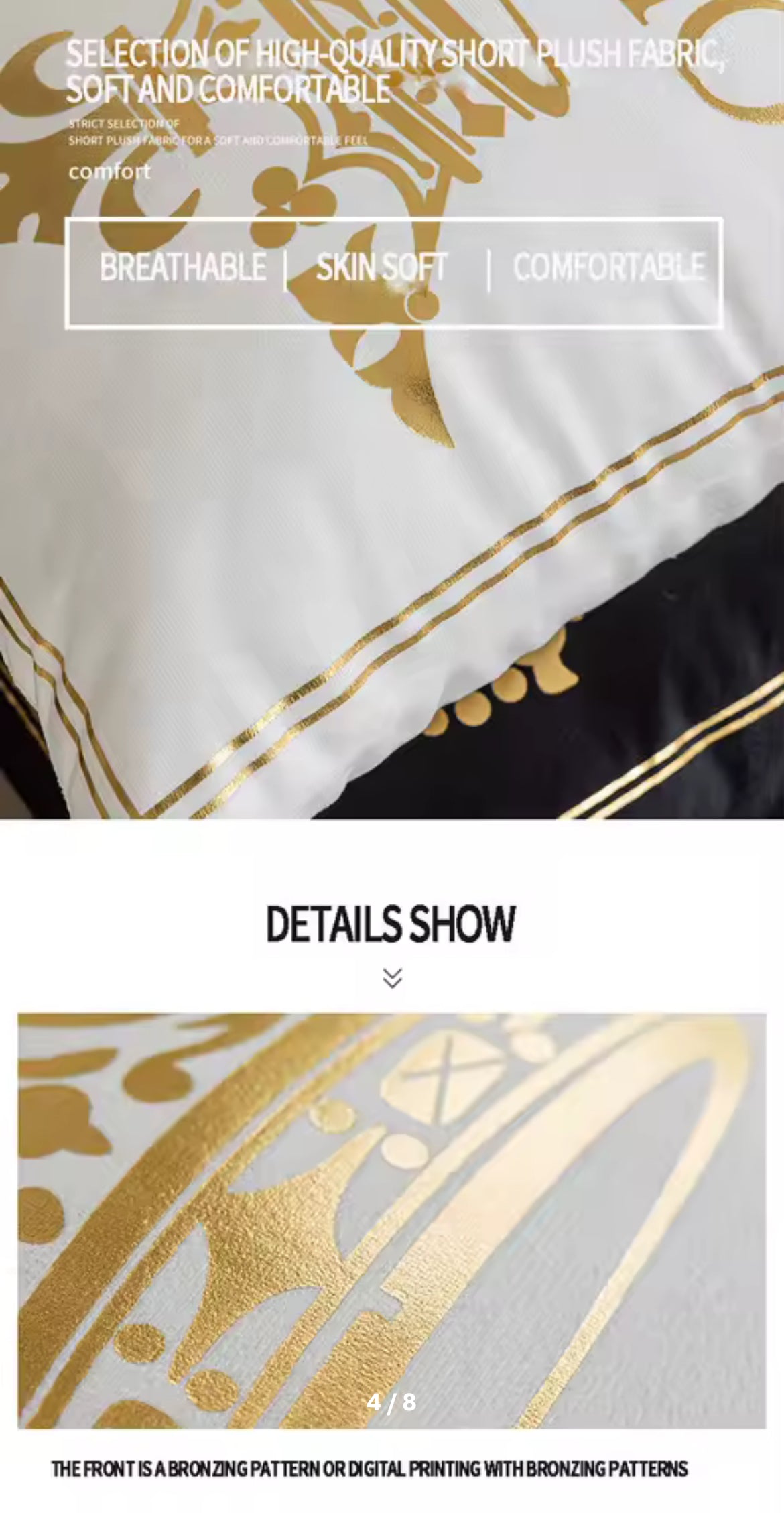 Gold Crown Pillow Shams