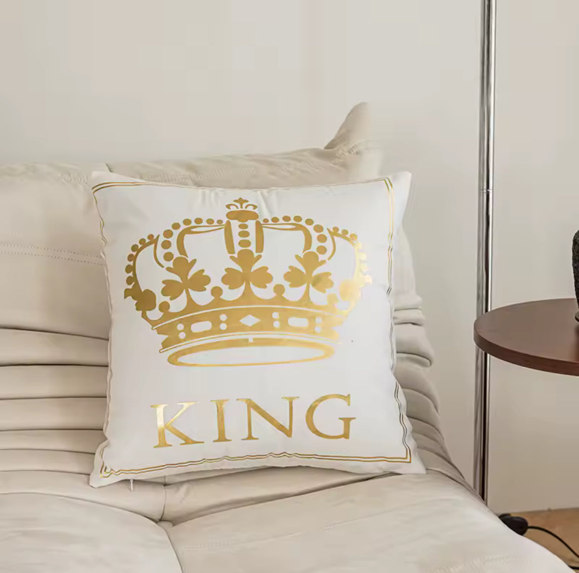 Gold Crown Pillow Shams