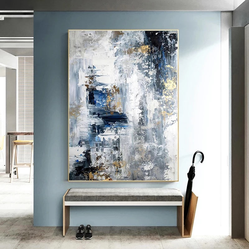 Hues of Blue Abstract Canvas