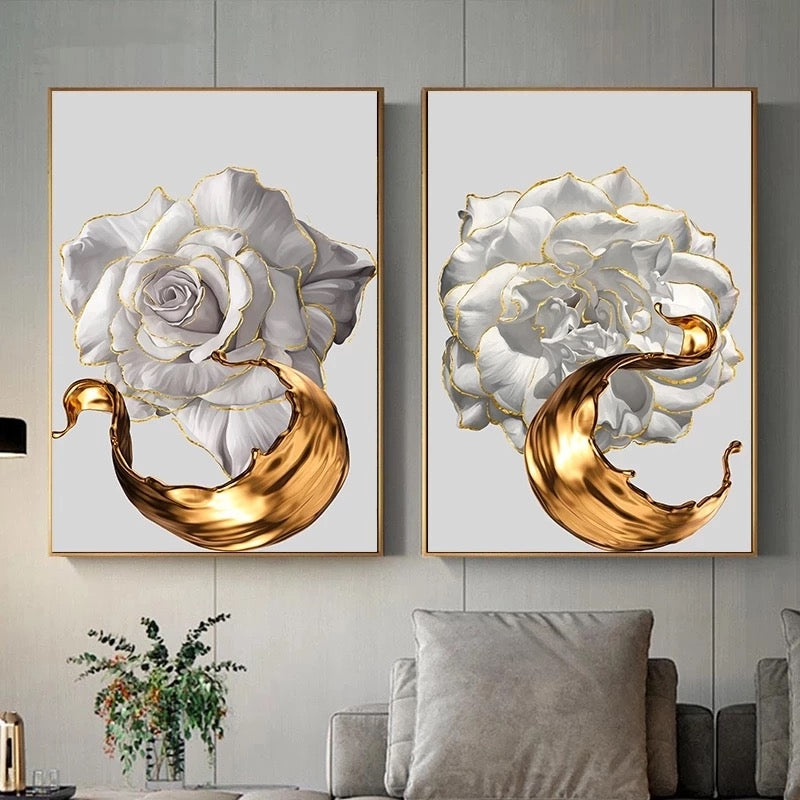 Golden Flower Canvas