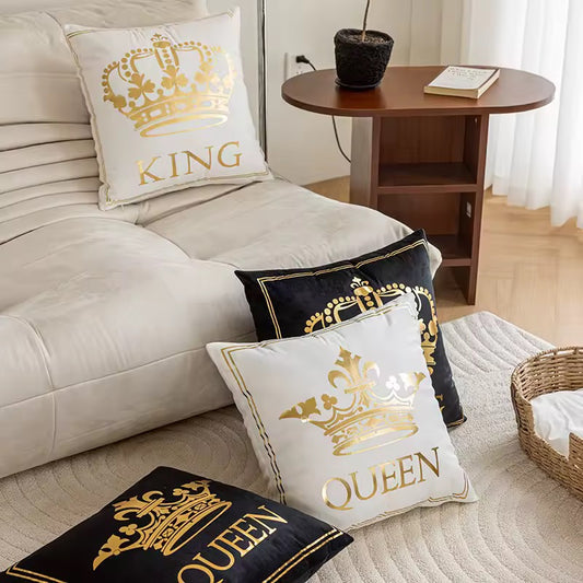 Gold Crown Pillow Shams
