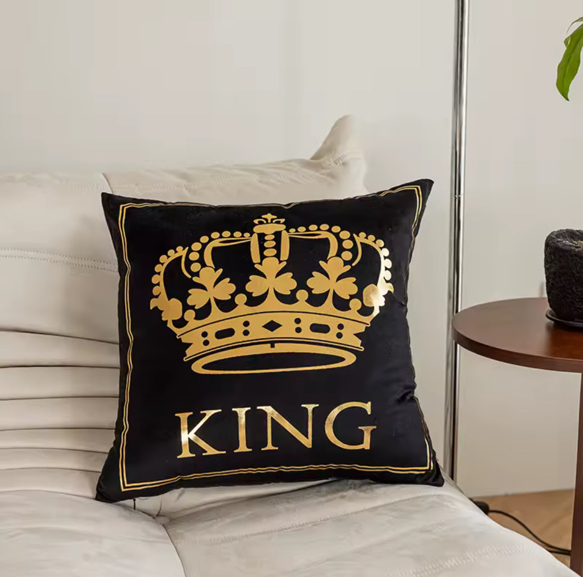 Gold Crown Pillow Shams