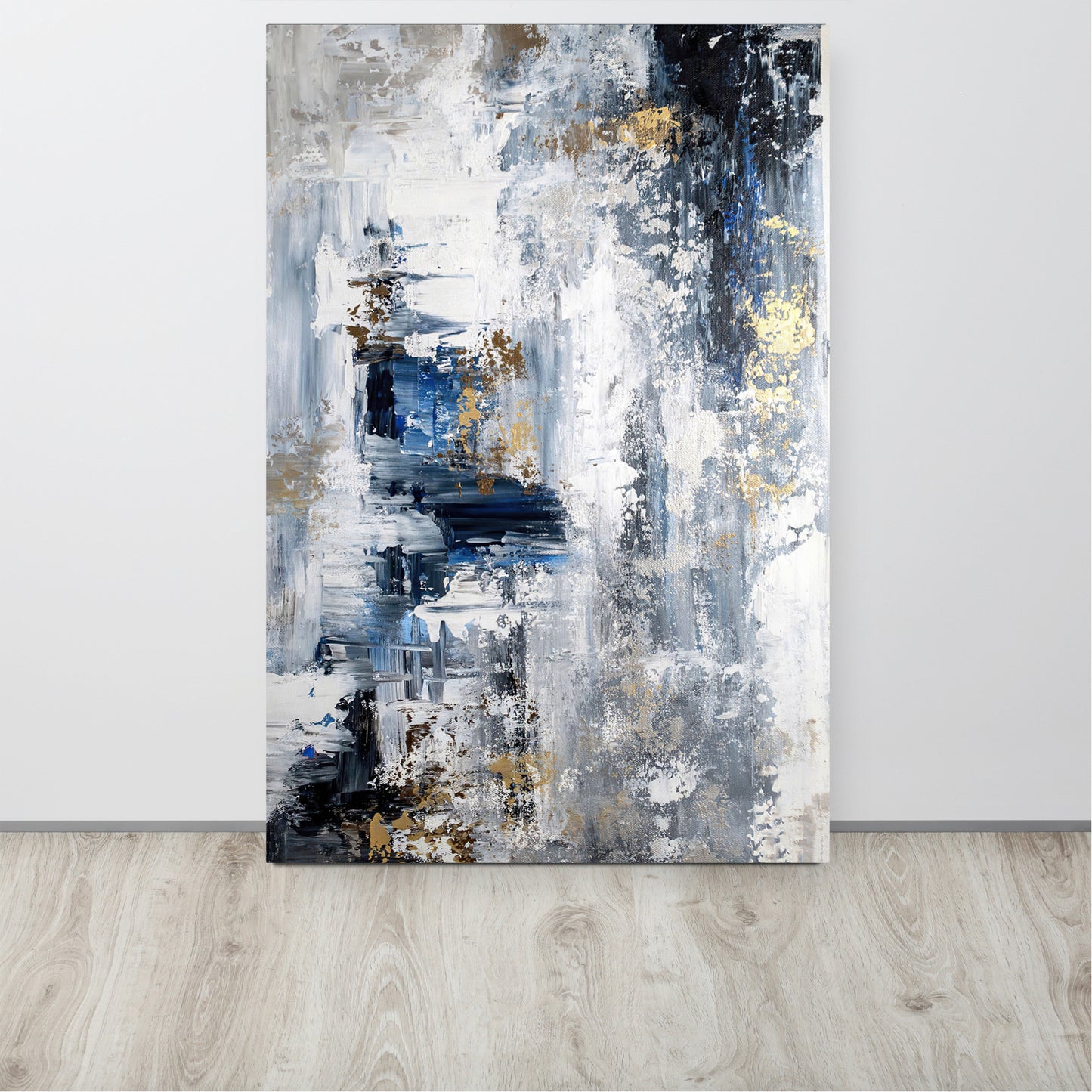 Hues of Blue Abstract Canvas