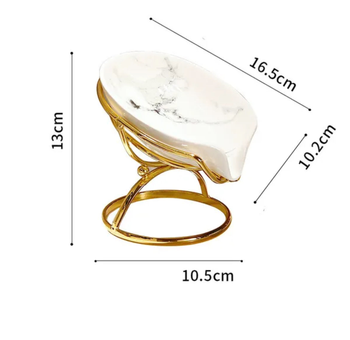 Lux Ceramic & Gold Soap Holder