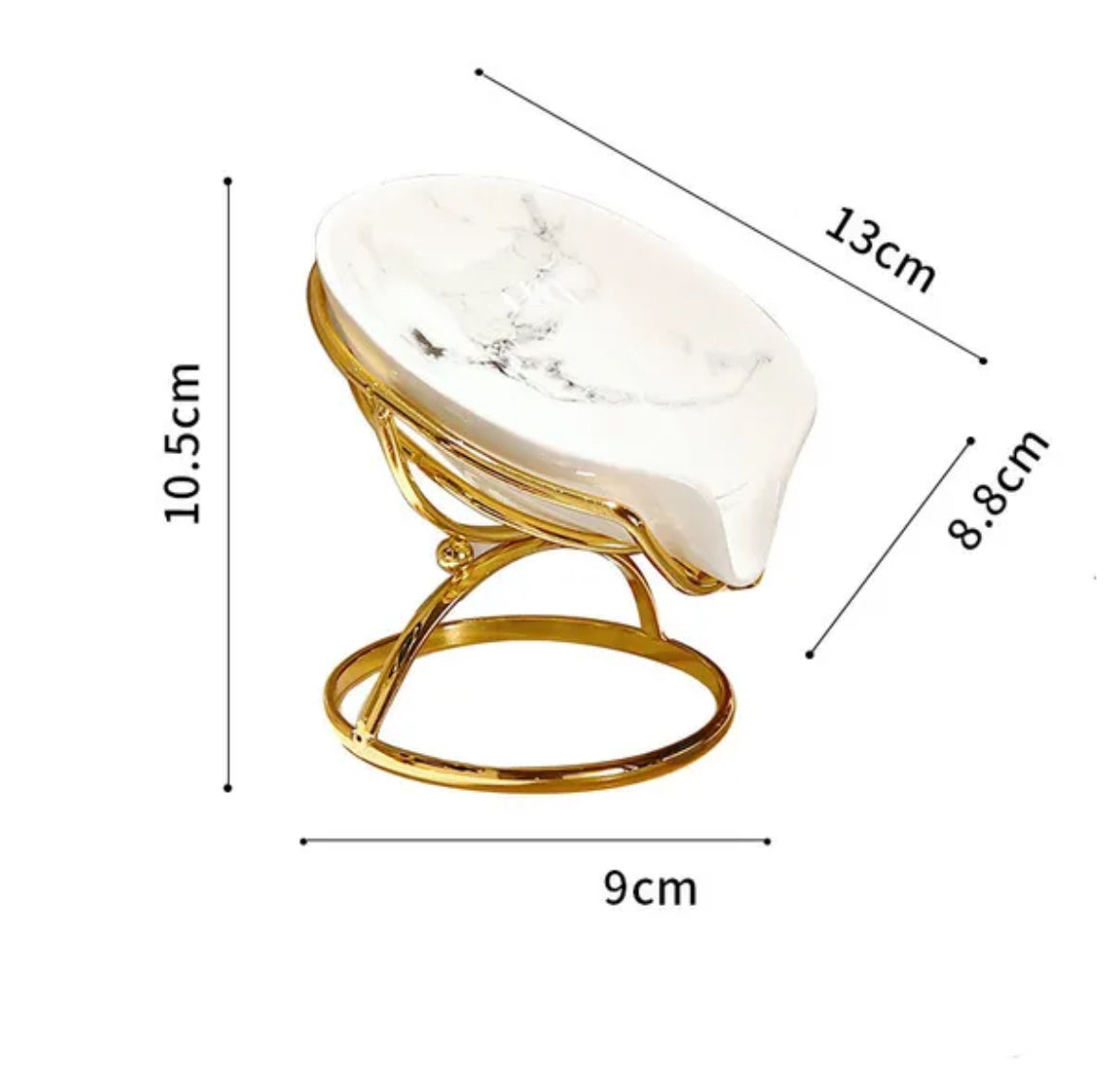 Lux Ceramic & Gold Soap Holder