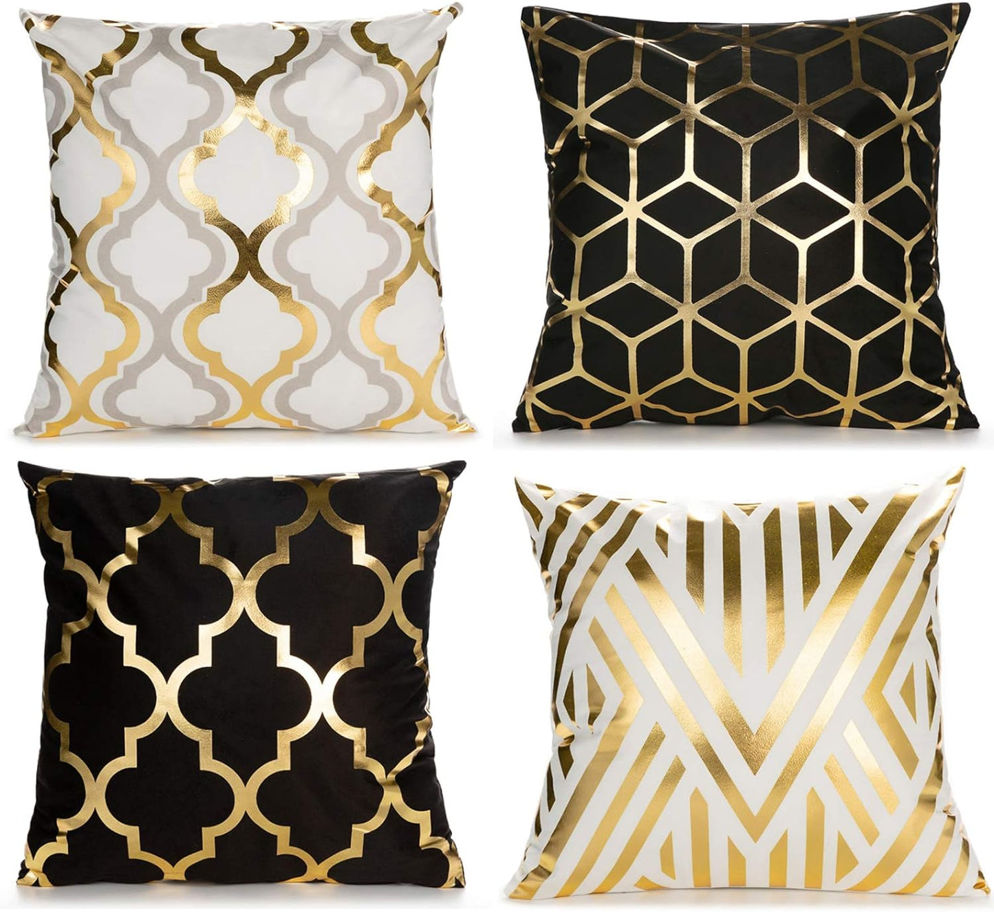 Golden Designs of Luxury Pillow Cover, 4 pc