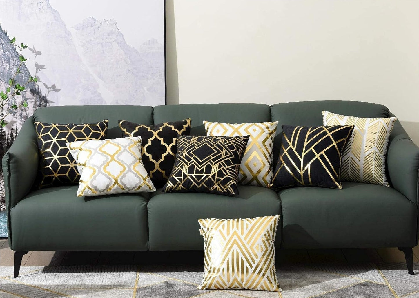 Golden Designs of Luxury Pillow Cover, 4 pc