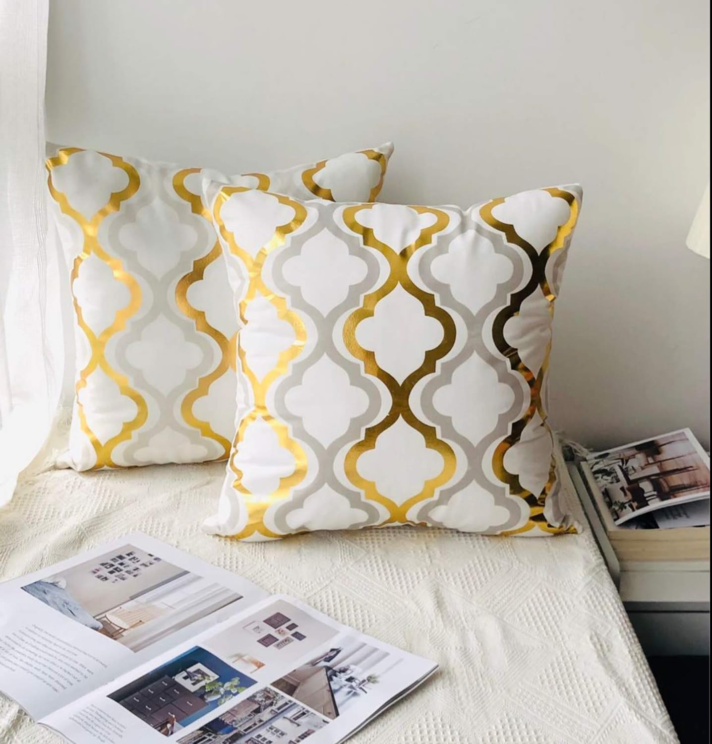 Golden Designs of Luxury Pillow Cover, 4 pc