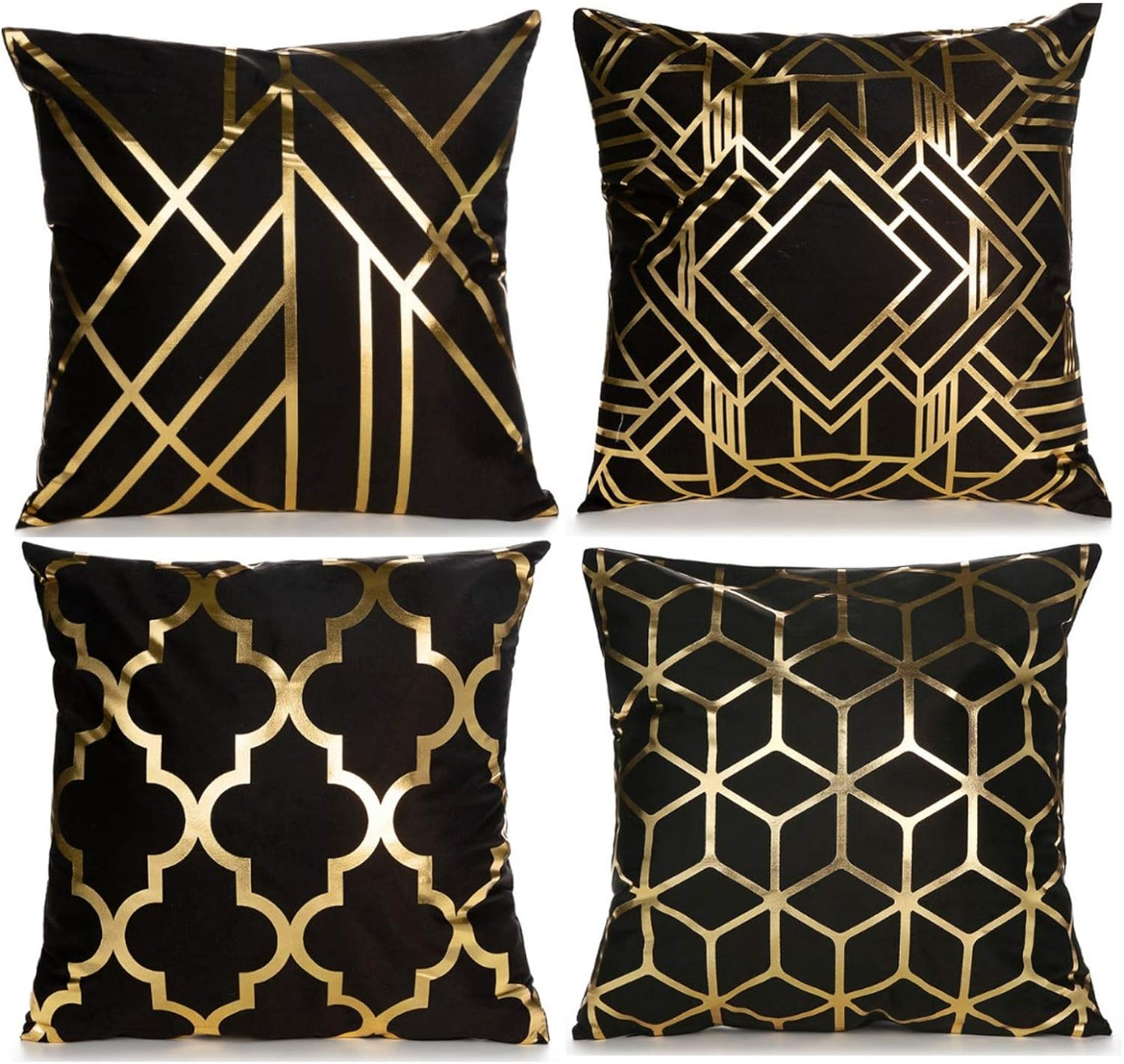 Golden Designs of Luxury Pillow Cover, 4 pc