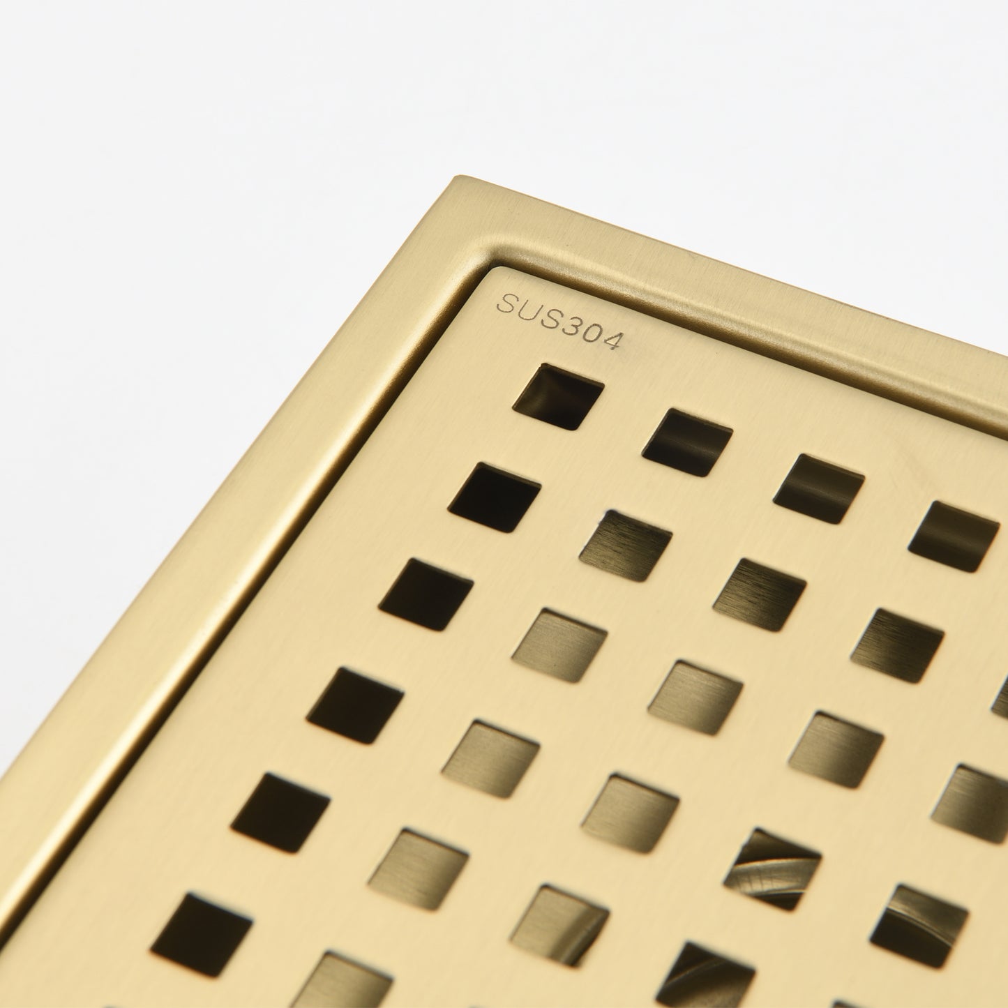 Gold 6 Inch Square Shower Floor Drain