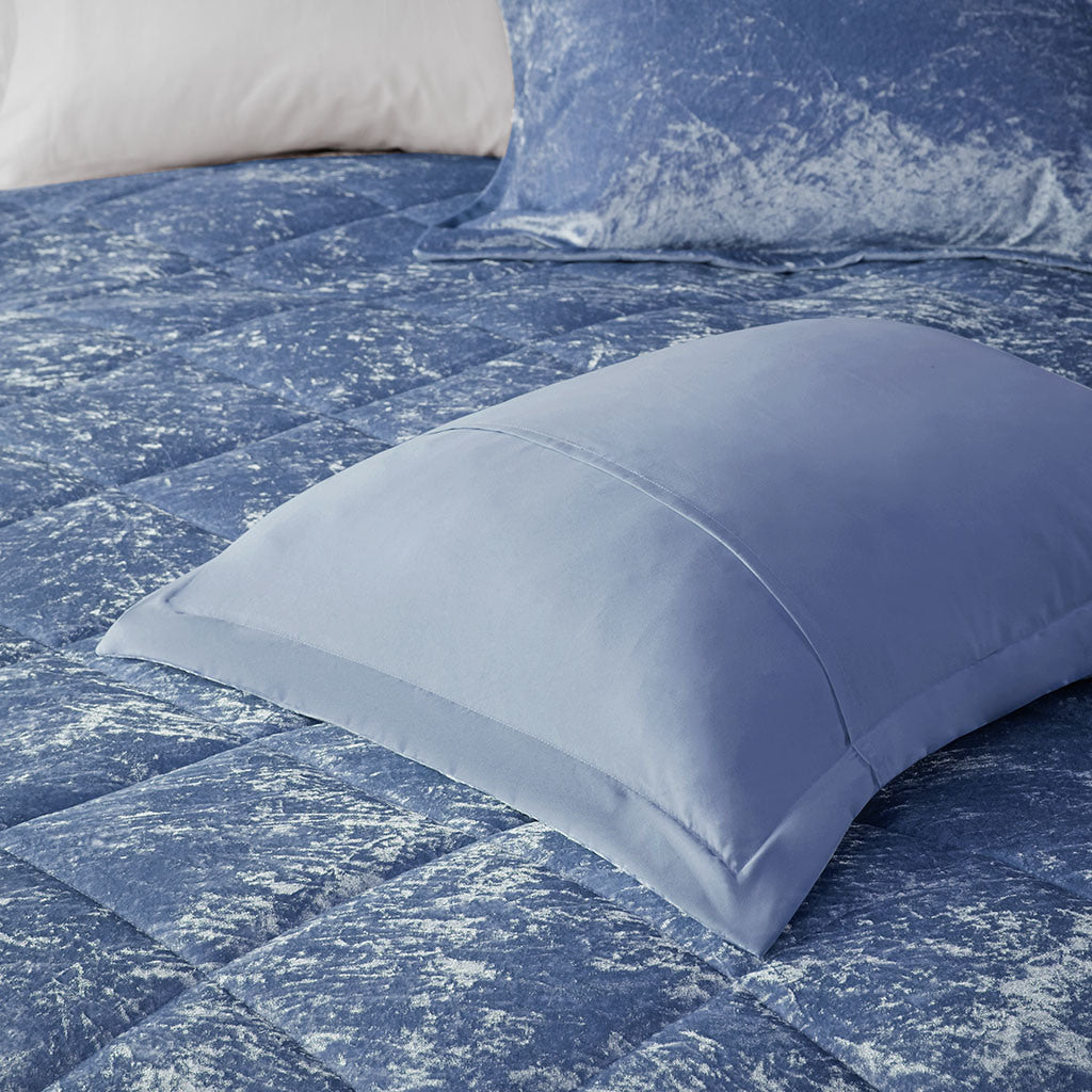 Blue Velvet Comforter Set