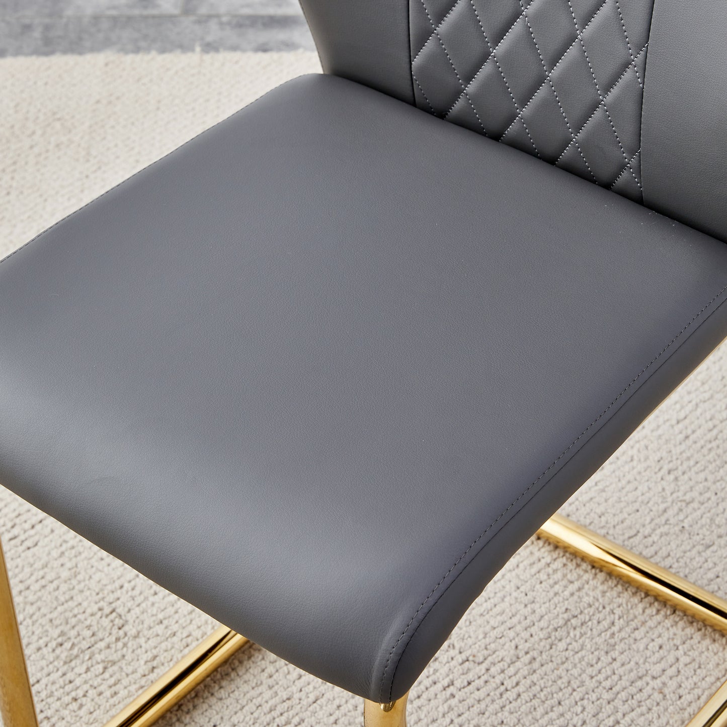 Faux Leather Cushioned Seats,  set of 6