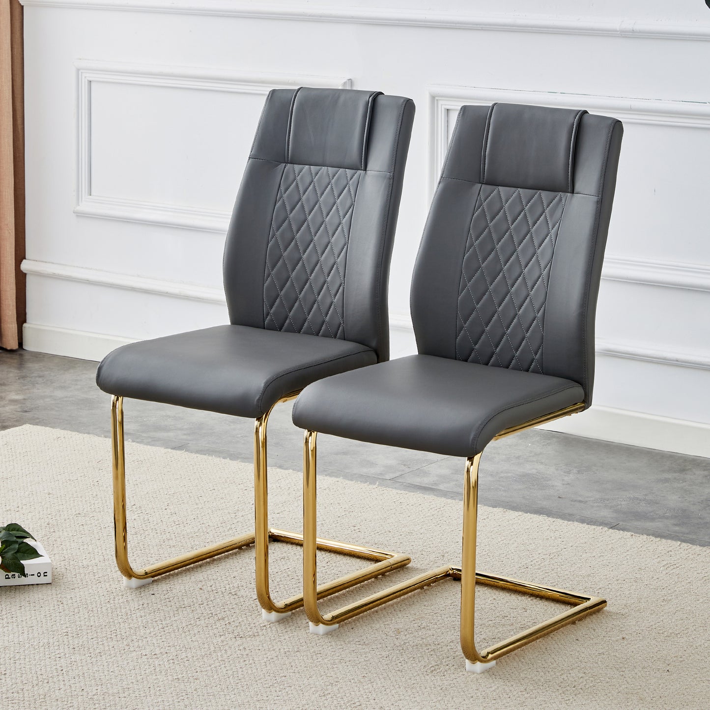 Faux Leather Cushioned Seats,  set of 6