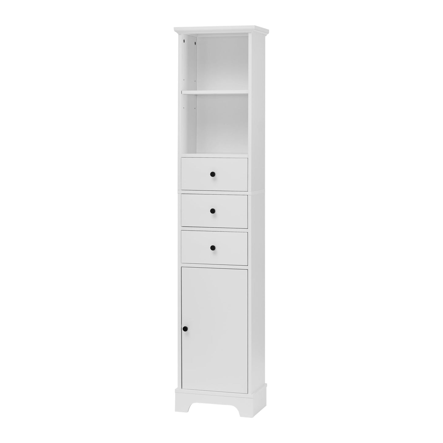 White Tall Bathroom Cabinet