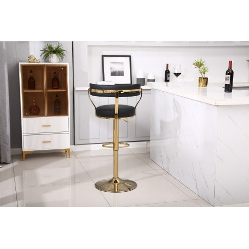 Bar Stools with Back and Footrest Counter Height Dining Chairs