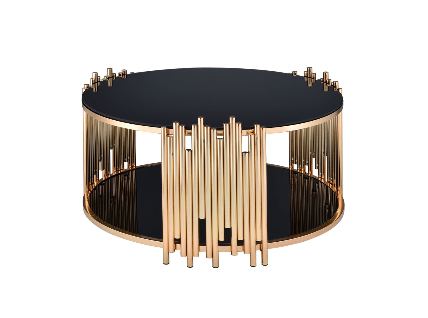 ACME Tanquin Gold & Black Glass Coffee Table
