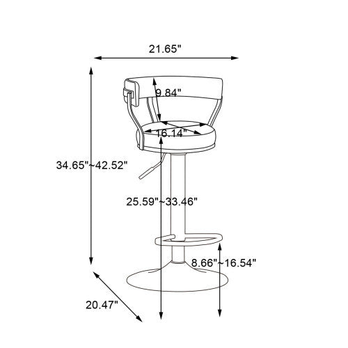 Bar Stools with Back and Footrest Counter Height Dining Chairs