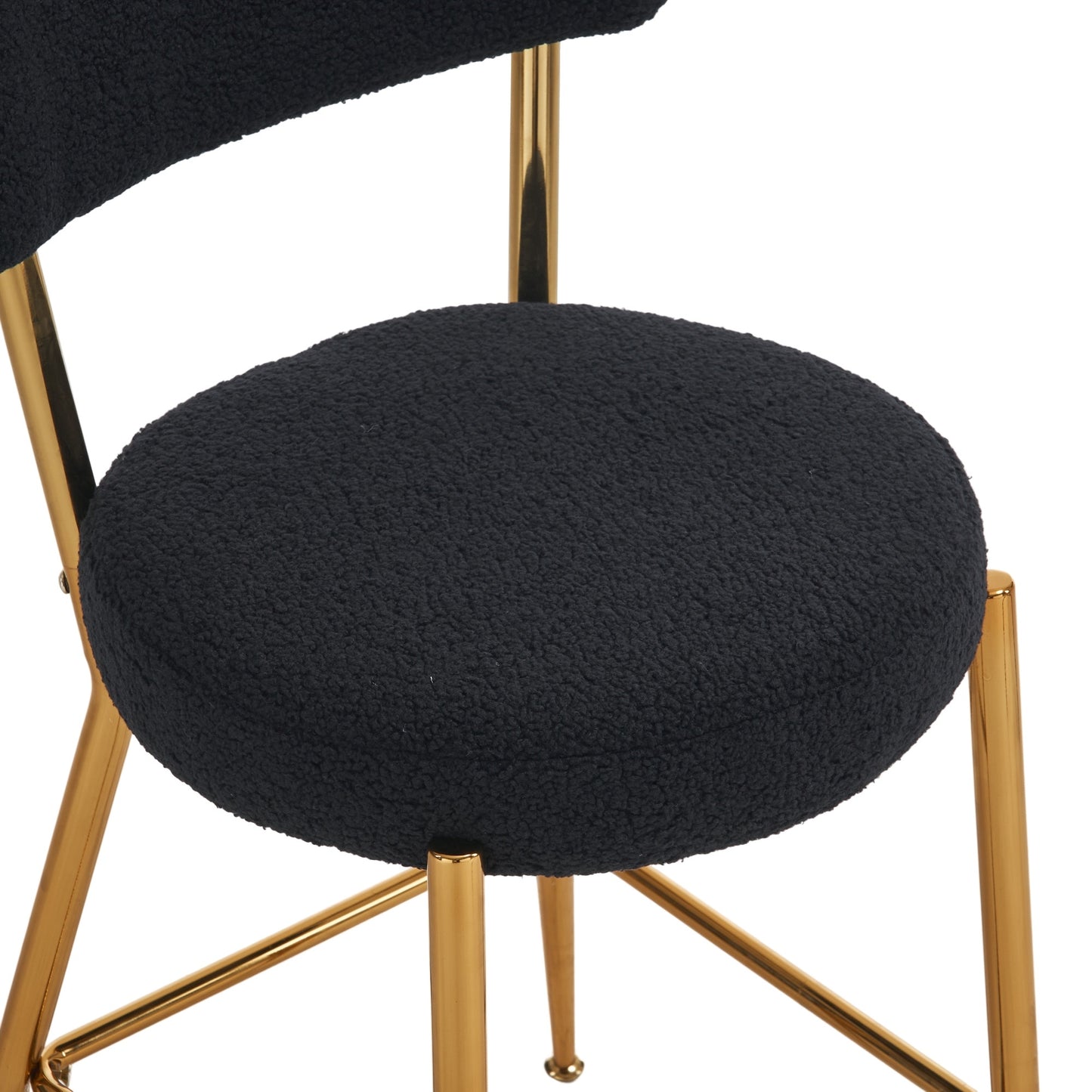 Modern Teddy Fabric Upholstered Barstools, 2