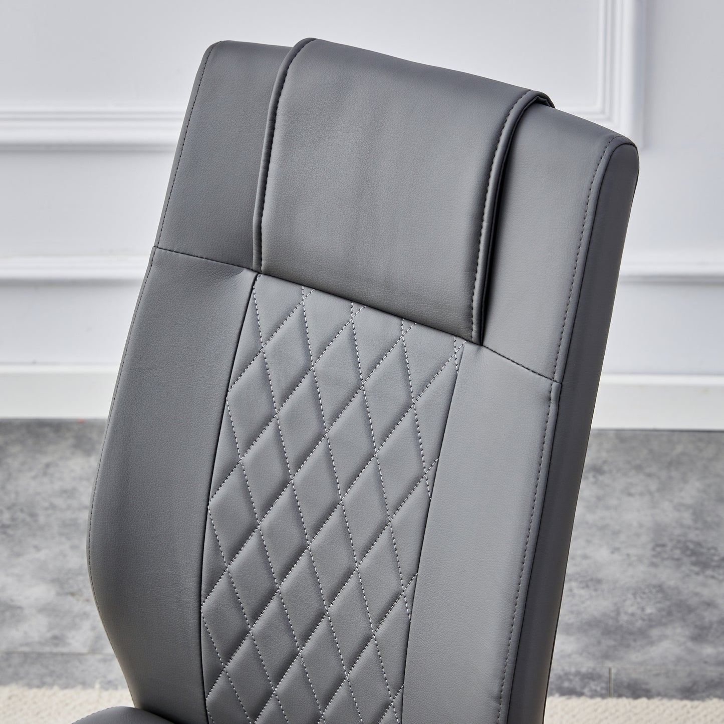 Faux Leather Cushioned Seats,  set of 6
