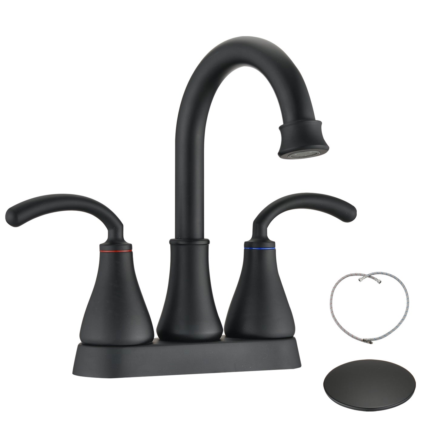 Two Handle Bathroom Sink Faucet with Pop-Up Drain