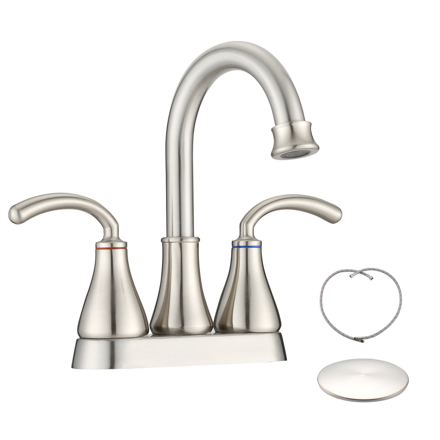 Two Handle Bathroom Sink Faucet with Pop-Up Drain