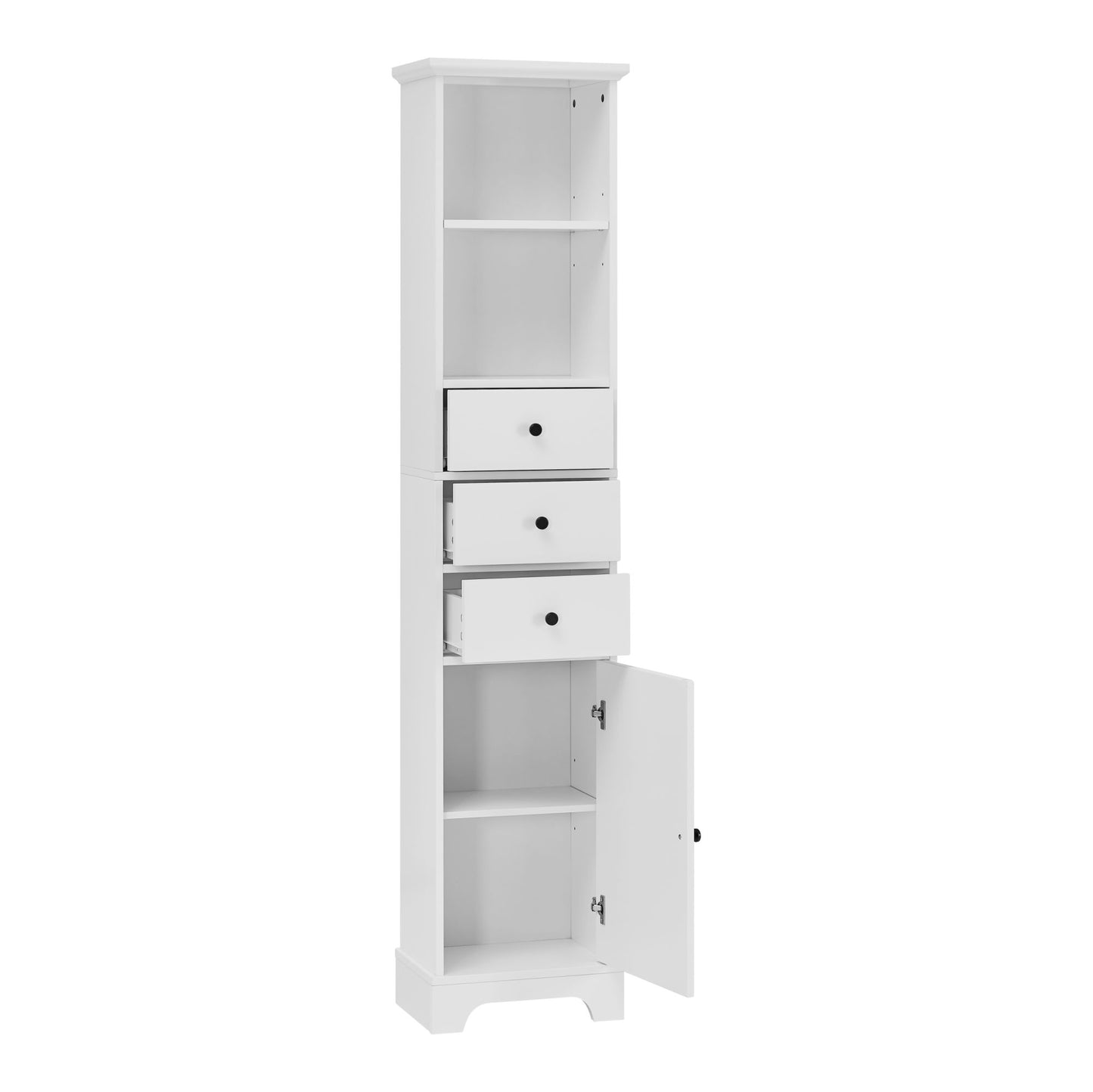 White Tall Bathroom Cabinet