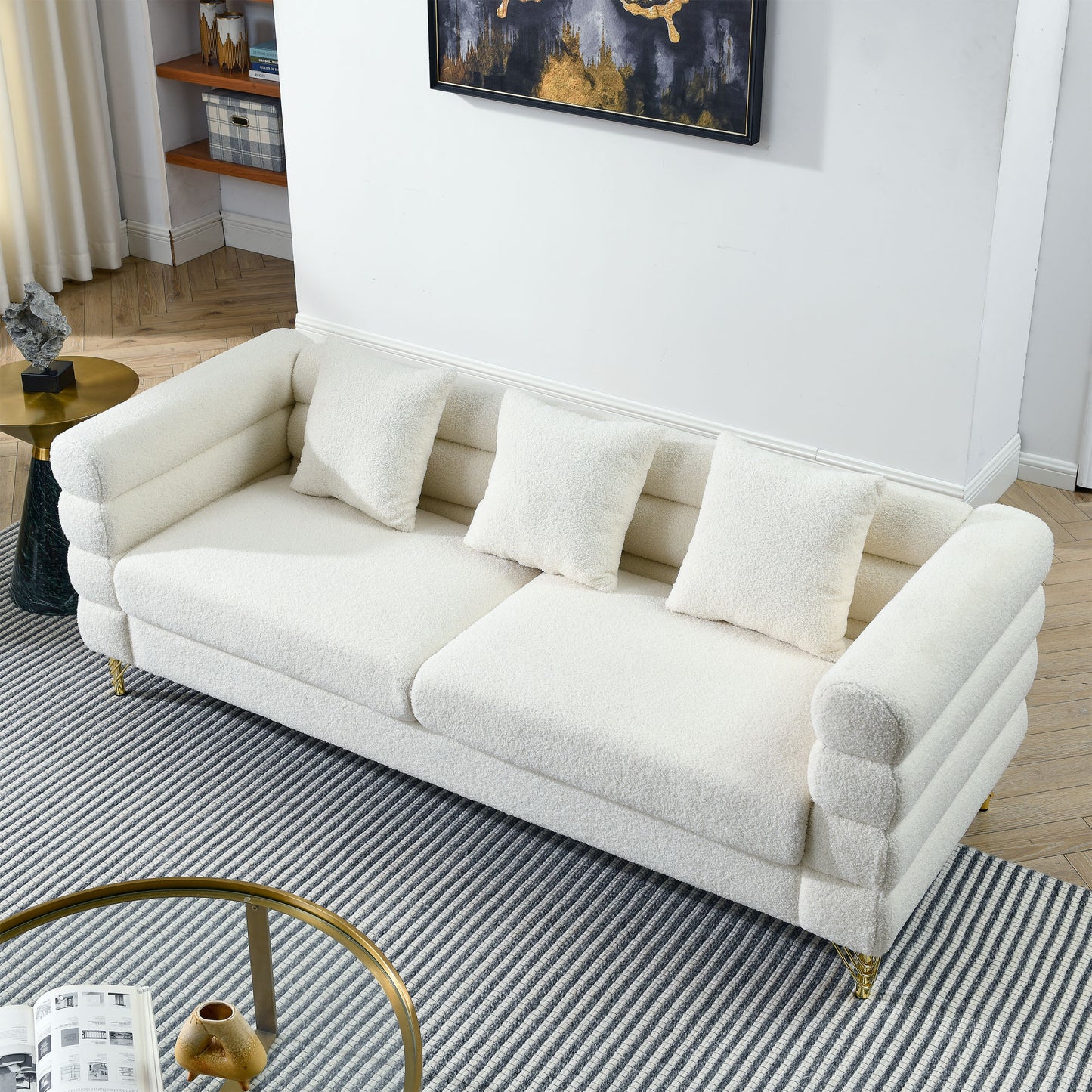 81 Inch 3 Seater Sectional Sofa
