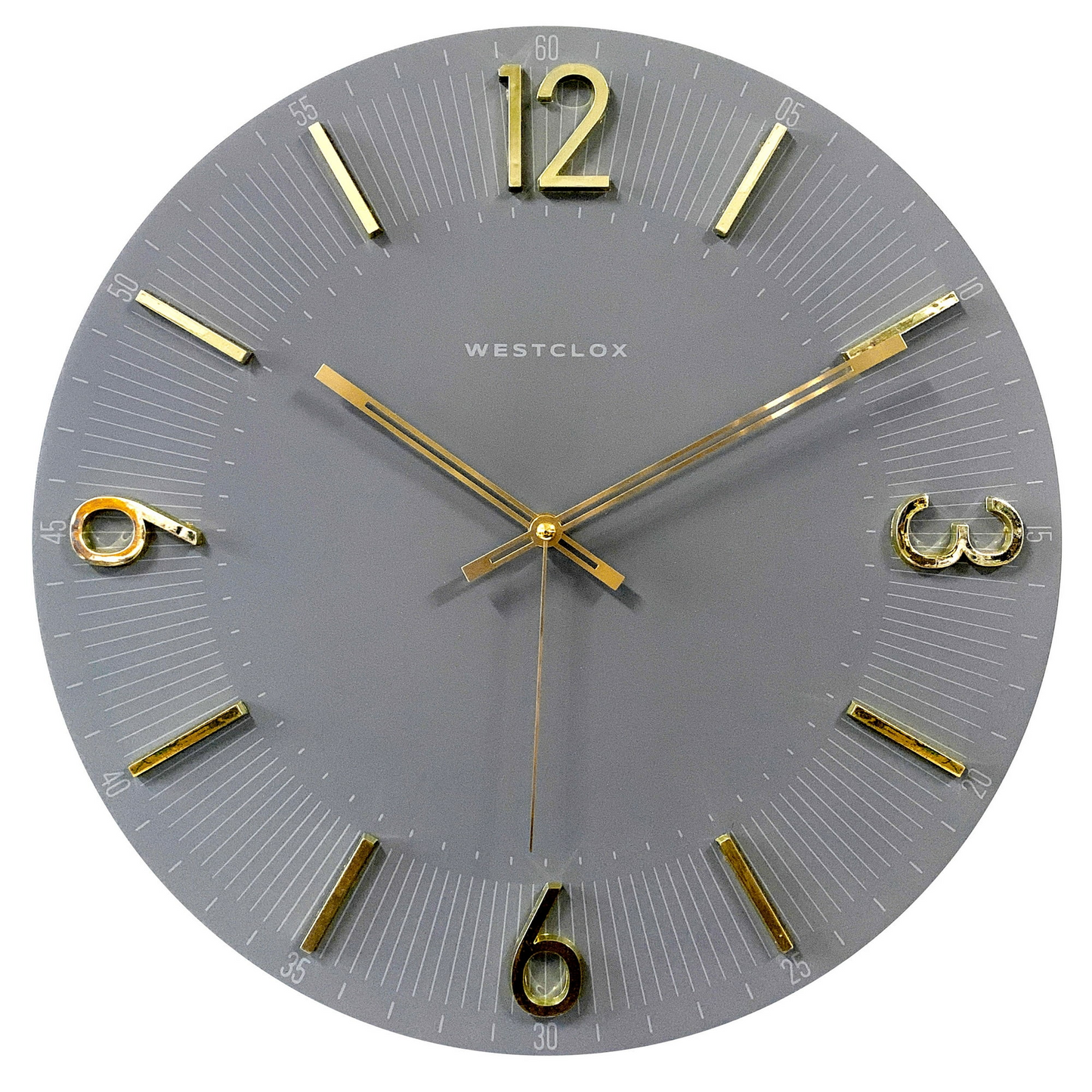 Westclox Contemporary 16" Analog Wall Clock-Gray