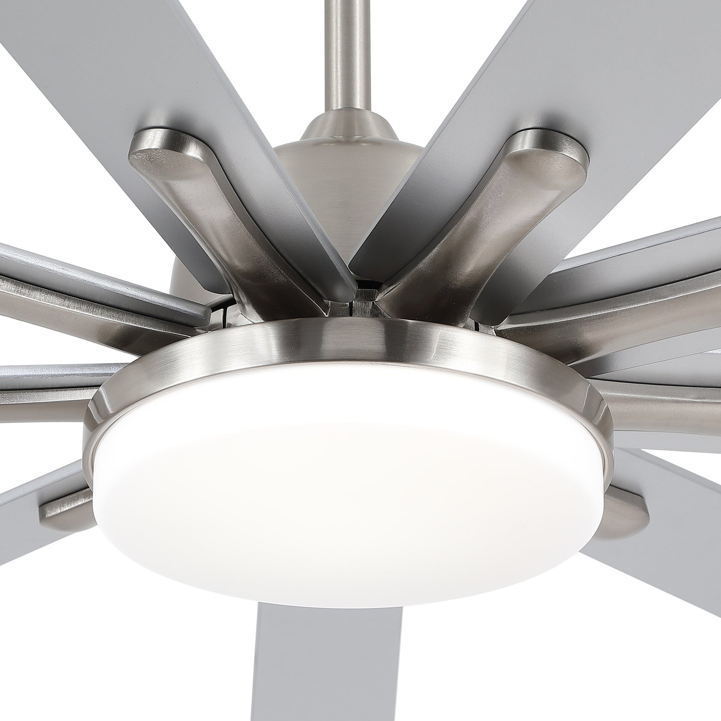 72" Indoor Brushed Nickel Smart Ceiling Fan with LED Light