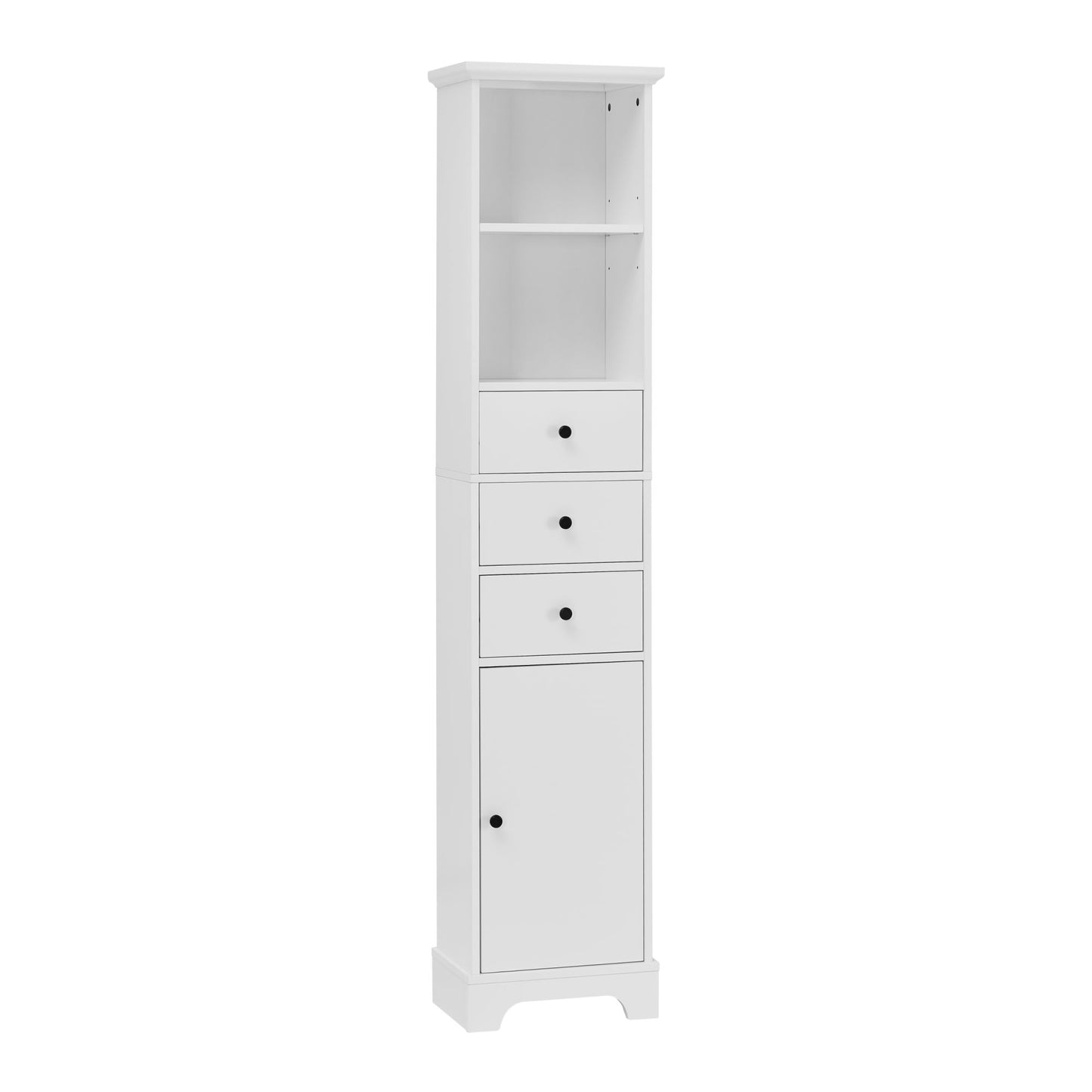 White Tall Bathroom Cabinet