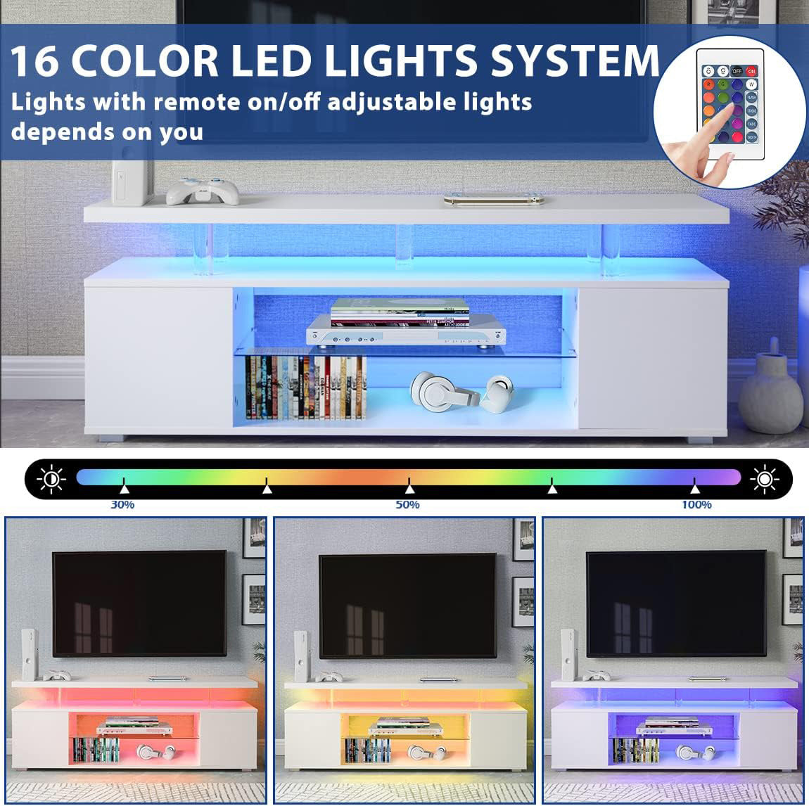 70 Inch TV LED Entertainment Center