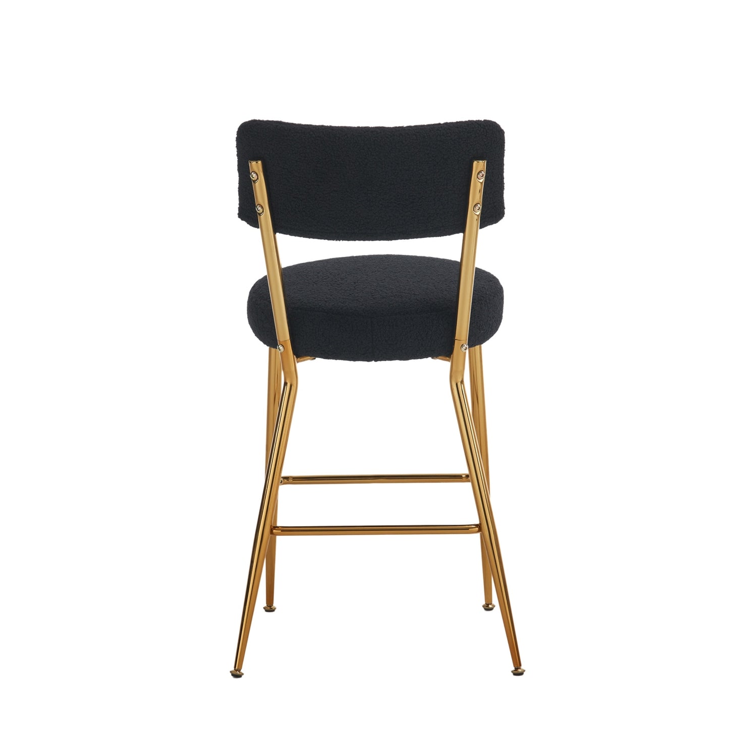 Modern Teddy Fabric Upholstered Barstools, 2