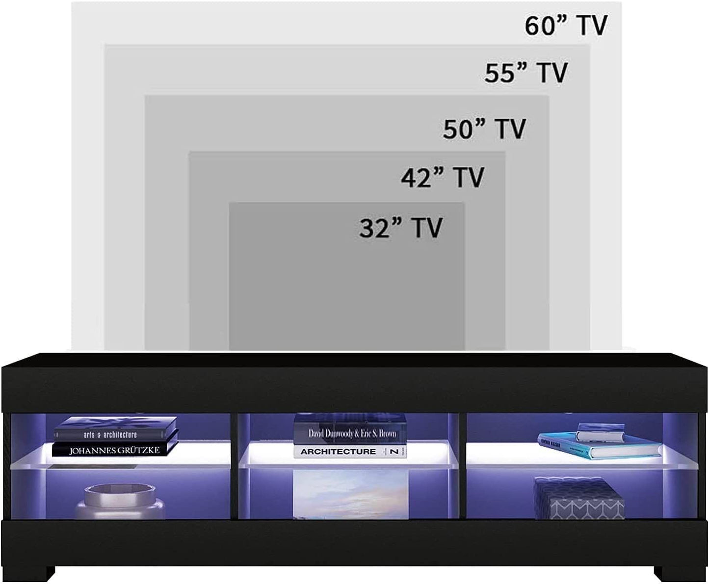 Modern High Gloss LED 60" TV Stand