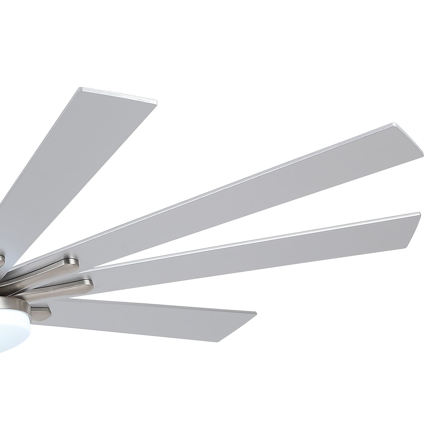 72" Indoor Brushed Nickel Smart Ceiling Fan with LED Light