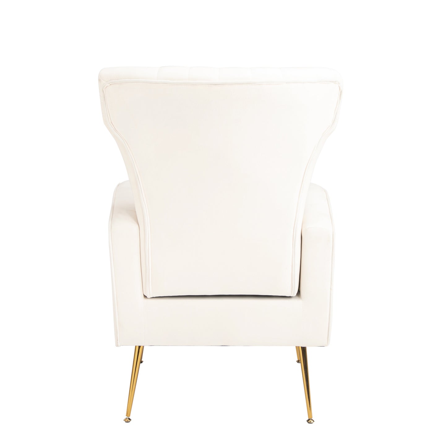 Wingback Velvet Accent Chair with Gold Legs