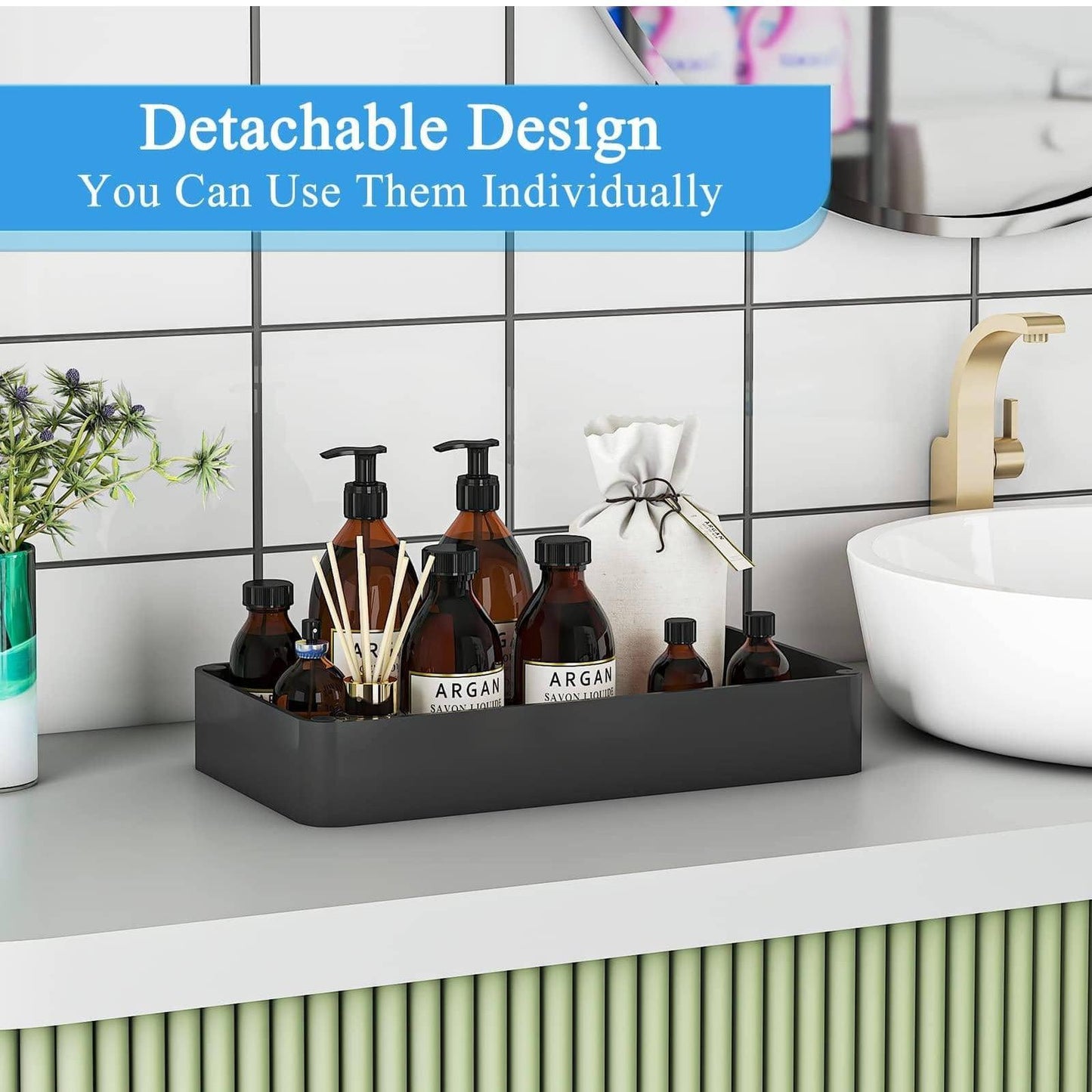 2 Under Sink Bathroom Organizer, Pull Out