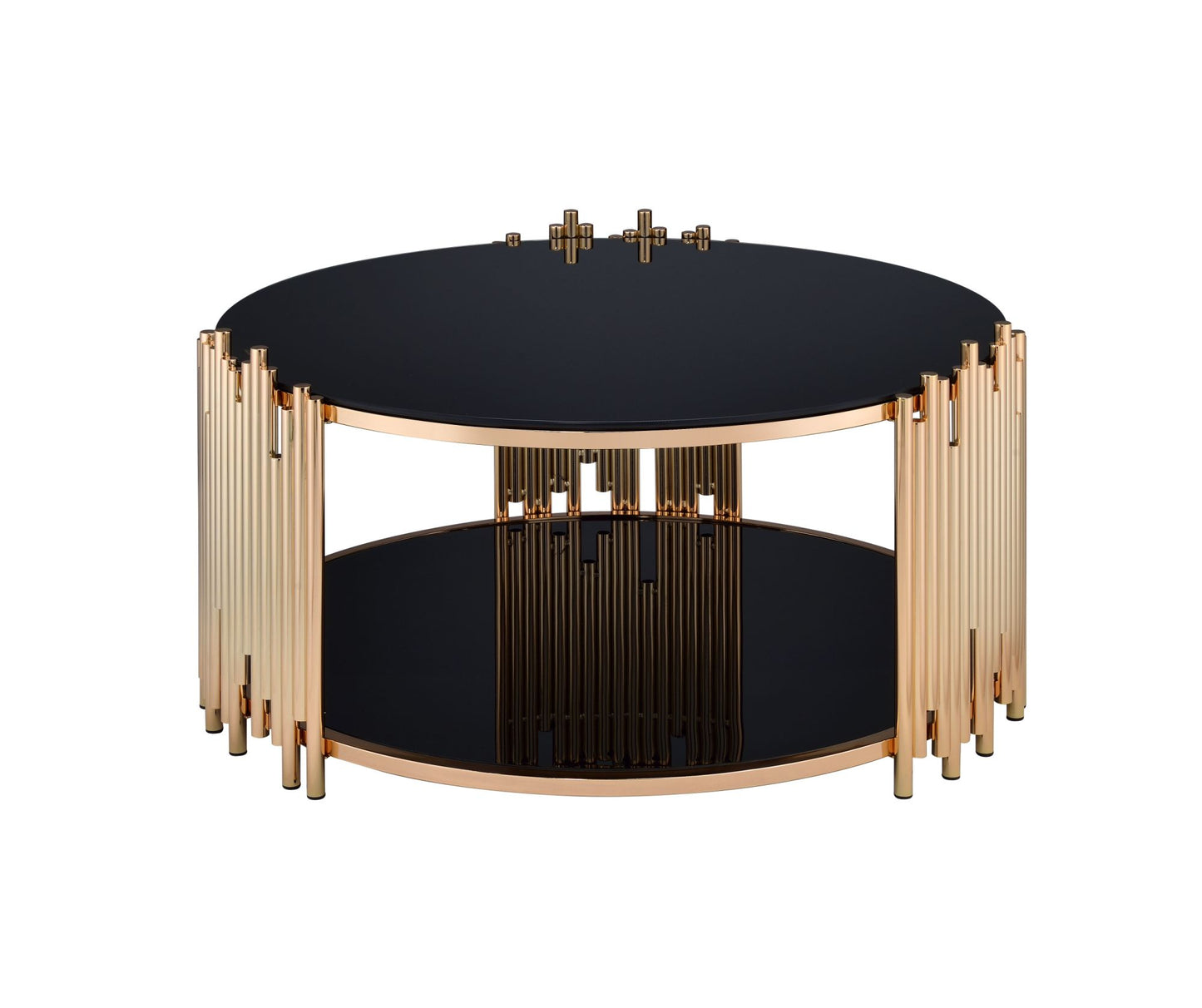 ACME Tanquin Gold & Black Glass Coffee Table